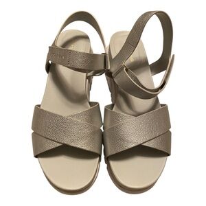Cole Haan ZeroGrand Silver Metallic Sandals Size 8.5